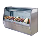 image of Howard-McCray SC-CFS32E-6C-S-LED 74" Curved Refrigerated Seafood Display Case, Stainless