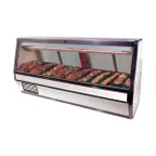 image of Howard-McCray SC-CFS34E-8-LED 100" Flat Refrigerated Seafood Display Case, White