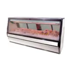 image of Howard-McCray SC-CFS40E-10-S-LED 125" Flat Refrigerated Seafood Display Case, Stainless