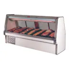 image of Howard-McCray SC-CMS34E-6-LED 77" Double Duty Flat Refrigerated Meat Display Case