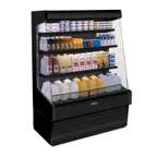image of Howard-McCray SC-OD30E-3-B-LED 39'' Vertical Dairy Open Air Merchandiser in Black, Self-Contained