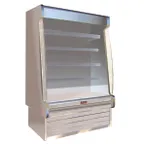 image of Howard-McCray SC-OD35E-3S-S-LED 39'' Vertical Dairy Open Merchandiser, Stainless Steel, Self-Contained