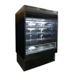 image of Howard-McCray SC-OD35E-48-B-LED 48'' Vertical Dairy Open Merchandiser in Black, Self-Contained, 4 Shelves, w/ LED Lighting