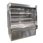 image of Howard-McCray SC-OD35E-4L-S-LED 51'' Vertical Dairy Open Merchandiser, Stainless Steel, Self-Contained, 2 Shelves, w/ LED Lighting