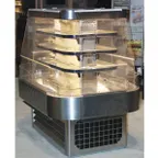 image of Howard-McCray SC-OD42I-5-S-LED 60'' Island Open Air Merchandiser, Stainless Steel, Self-Contained