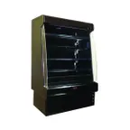 image of Howard-McCray SC-OM35E-5S-B-LED 63'' Vertical Packaged Meats Open Merhandiser in Black, Self-Contained