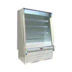 image of Howard-McCray SC-OM35E-5S-S-LED 63'' Vertical Packaged Meats Open Merhandiser, Stainless Steel, Self-Contained