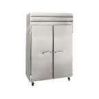 image of Howard-McCray SF48-FF 52.25" 2-Solid Door Reach-In Freezer, Top Mounted, 48 cu. ft., Stainless Steel Front, Aluminum Interior