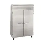 image of Howard-McCray SR48-S 52" 2-Section Reach-In Refrigerator w/ 2 Solid Doors, Remote, Stainless Steel, 48 cu. ft.