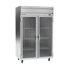 image of Beverage Air HRP2HC-1G 52" 2-Section Reach-In Refrigerator w/ 2 Glass Full Doors, Top Mounted, 1/3 hp, 47 cu. ft.