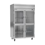 image of Beverage Air HRS2HC-1HG 52" 2-Section Reach-In Refrigerator w/ 4 Glass Half Doors, Top Mounted, 1/3 hp, 47 cu. ft.