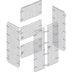 image of Hubert 10874 Flint Steel Mobile Security Enclosure Kit Only - 36"L x 24"W x 63"H