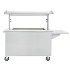 image of Hubert 12231 Stainless Steel Double Sided Breakfast Cart w/ (3) Full-Size Pans
