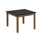 image of Hubert 12400 Rectangular Nesting Table, 32" x 26" x 28"H, Formica Laminate Plywood Top, Oak Frame, Black Top