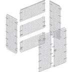 image of Hubert 12401 Flint Steel Mobile Security Enclosure Kit Only - 48"L x 24"W x 63"H