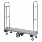 image of Hubert 13063 U-Boat Platform Truck, 60x16, 1500 lbs, Grey, Steel Frame, Polyurethane Casters