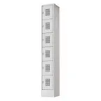 image of Hubert 13077 6-Tier Storage Locker w/ Perforated Vents - 12" X 18" X 72"H