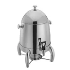 image of Hubert 16493 Coffee Urn - 3.2 Quart (11-12 Qt) Steel 13-3/4"x11-4/5"x19-1/2" Tap, Knobs, Fuel Holder