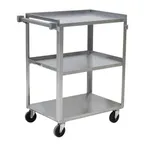 image of Hubert 39358 3-Shelf Stainless Steel Utility Cart - 31" x 19" x 32"H
