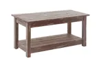 image of Hubert 45630 Rustic Brown Wood Produce Display Table, 40" L x 17 3/4" W x 19" H, HUBERT