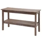 image of Hubert 48854 Display Table – Large Produce Display, 48½" x 17¾" x 19" Pine Wood, Brown
