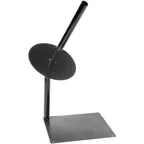 image of Hubert 52605 Bag Holder, Corner, 10" Base x 27" H, 8" Dia Disk, Height 20-1/2"‑25", Black Metal