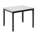image of Hubert 58404 Rectangular Nesting Table, 40" x 30" x 32"H, Formica Laminate Top, Ebony Poplar Wood Frame