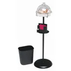 image of Hubert 58976 Demo Stand Kit, 14" Dia. X 45"H Overall, Acrylic/Powder-Coated Metal, Black