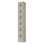 image of Hubert 62772 6-Tier Storage Locker w/ Perforated Vents - 12" X 18" X 72"H