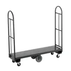 image of Hubert 63644 Heavy Duty U-Boat Platform Truck, 60x16, 2500 lbs, Steel Frame, Grey Finish