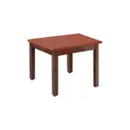 image of Hubert 67475 Rectangular Nesting Table, 24" x 20", Mahogany Frame, Cherry Formica Top, Poplar Wood