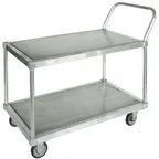image of Hubert 72295 Aluminum 2 Shelf Produce Cart - 46" x 27" x 21"H