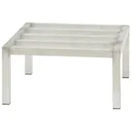 image of Hubert 73697 NSF 1500 lb. Square Aluminum Dunnage Rack - 24" x 24" x 12"H