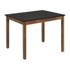 image of Hubert 77059 Rectangular Nesting Table, 40" x 30" x 32"H, Formica Laminate Plywood Top, Poplar Wood Frame, Two Tone Oak Frame/Black Top
