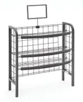 image of Hubert 81829 Hubert® Wire Black 3-Shelf Floor Stand - 32"L X 12"W X 32"H