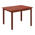 image of Hubert 83038 Rectangular Nesting Table, 40" x 30", Formica Laminate Top, Mahogany Frame