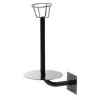image of Hubert 83588 Roll Bag Holder – 8" x 11" x 19" H Wall Mount, Wire Tie Cup, Powder-Coated Black Metal
