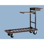 image of Hubert 87009 Platform Utility Cart, 51x18, 1200 lbs, Powder Coated Steel, Brown, Shelf & Storage