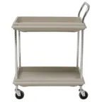image of Hubert 87275 Grey 2-Shelf Utility Cart w/ 300 Lb. Capacity - 38-3/4" X 27" X 41"H, 