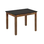 image of Hubert 87462 Rectangular Nesting Table, 32" x 16", Formica Laminate Top, Oak Frame, Black Top