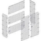 image of Hubert 89037 Flint Steel Mobile Security Enclosure Kit Only - 48"L x 18"W x 63"H
