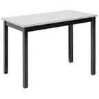 image of Hubert 92404 Rectangular Nesting Table, 48" x 24", Ebony Frame, Metallic Formica Top