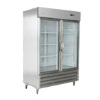 image of IKON IB54FG 53.9" 2-Glass Door Reach-In Freezer, Bottom Mounted, 43.9 cu. ft., Stainless Steel Front