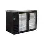 image of IKON IBB61-2G-24 61" Two Section Back Bar Cooler with Glass Door, 14.16 cu. ft.
