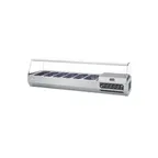 image of Infrico USA ICT-VIP1740GLASS 68" Ingredient Display Case, 5 Pan Capacity