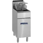 image of Imperial IFS-40-D Full Pot Floor Model Gas Fryer w/ 45-lb Capacity, 2 Twin Baskets, Millivolt Control