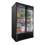 image of Imbera USA VRD37 HC BW 47" 2-Section Merchandiser Refrigerator w/ Glass Door, 37 cu. ft.