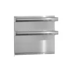 image of Imperial DHS-72 72" x 35" Stainless Steel Backguard Flue Riser with Double Solid Shelves