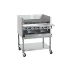 image of Imperial IABA-48 48" Countertop Gas Radiant Smoke Charbroiler w/ (8) Burners, 160.000 BTU