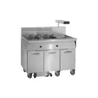 image of Imperial IFSCB350ET Electric Floor Fryer with Thermostatic Controls, Built-In Filter, (3) 50 lb battery